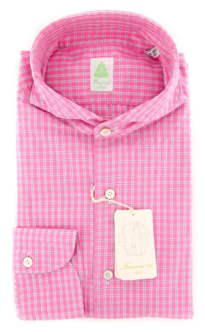Finamore Napoli Pink Shirt - Extra Slim - 15.75 US / 40 EU