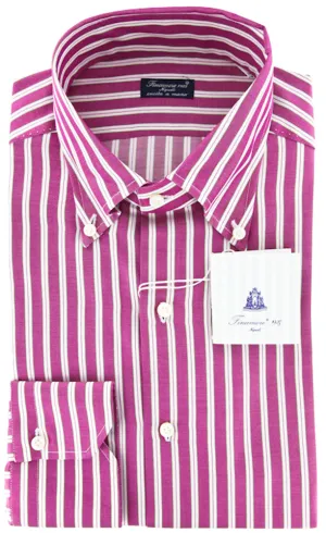 Finamore Napoli Pink Shirt – Size: 16 US / 41 EU