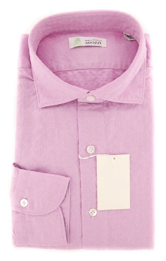 Finamore Napoli Pink Shirt - Slim - 15.75 US / 40 EU
