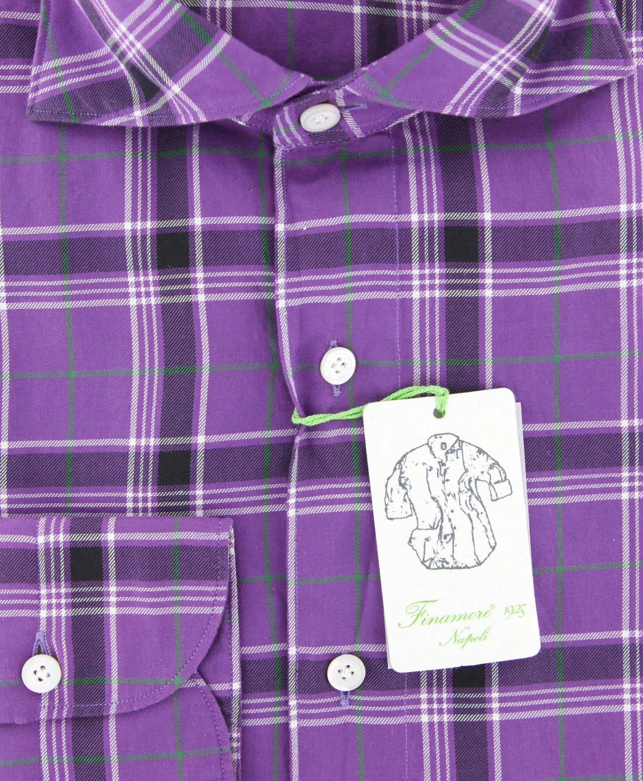 Finamore Napoli Purple Shirt - Extra Slim