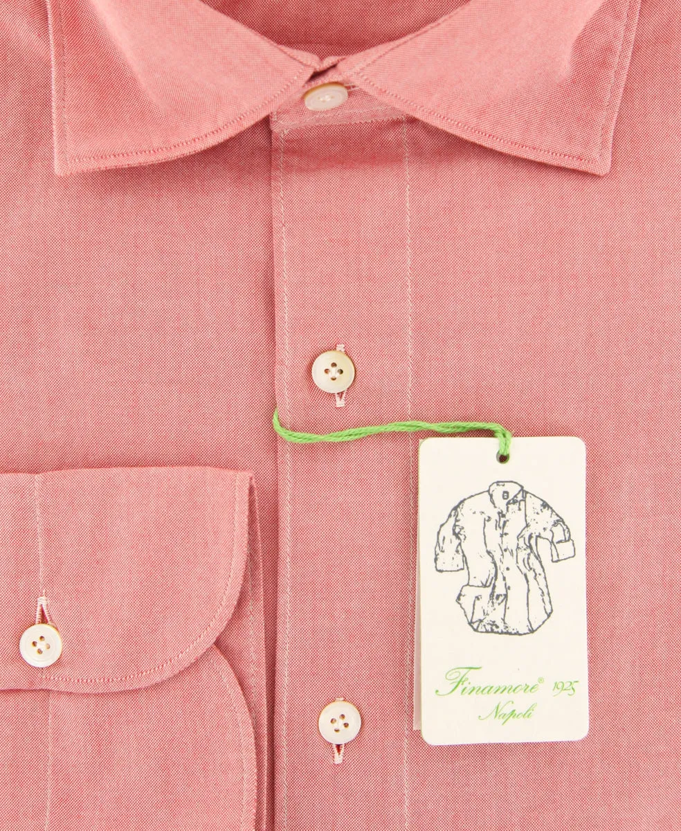 Finamore Napoli Red Shirt - Extra Slim