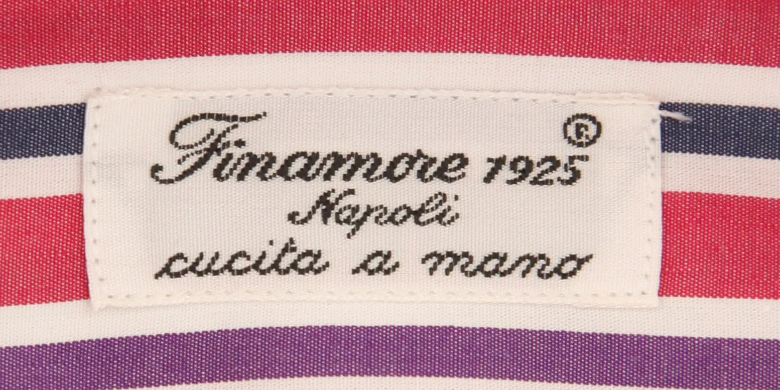 Finamore Napoli Red Shirt - Extra Slim