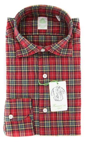 Finamore Napoli Red Shirt - Extra Slim
