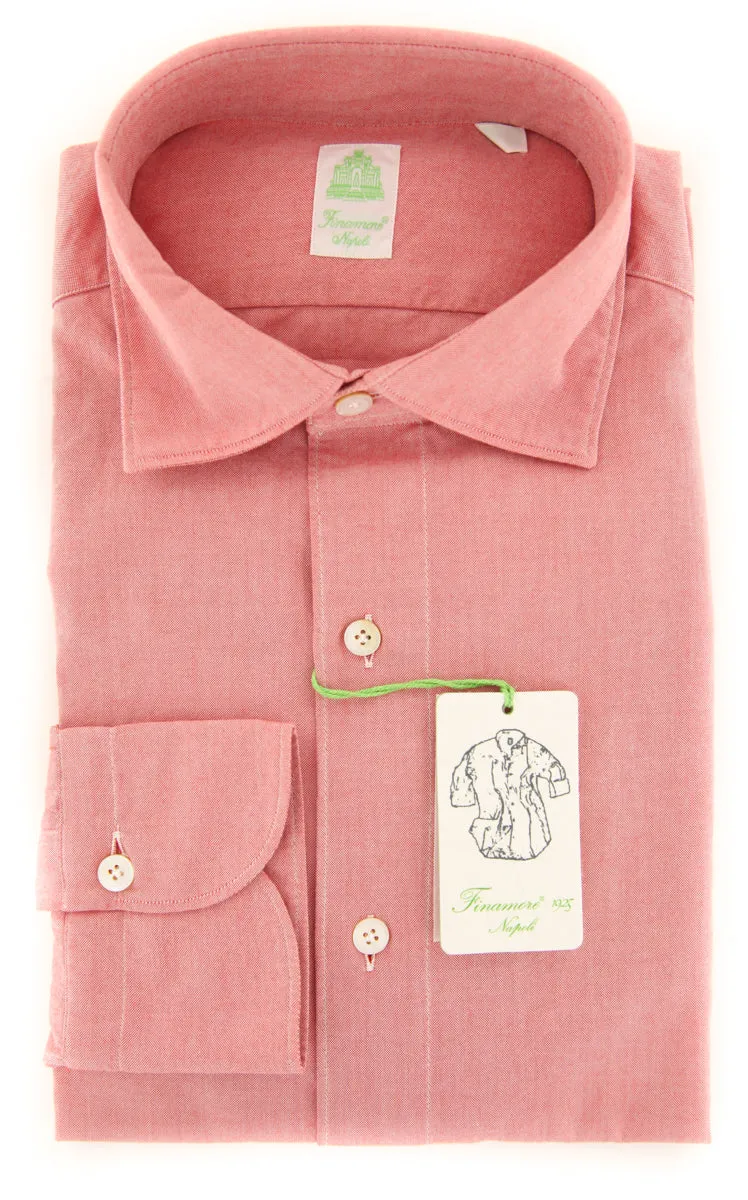 Finamore Napoli Red Shirt - Extra Slim