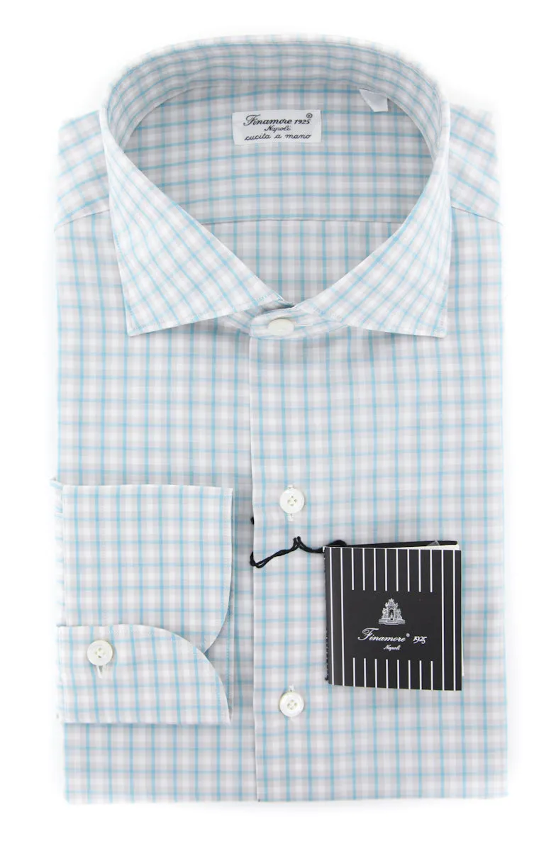Finamore Napoli Turquoise Shirt - Extra Slim