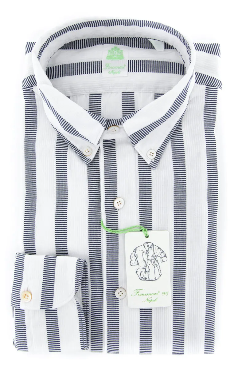 Finamore Napoli White Shirt - Extra Slim