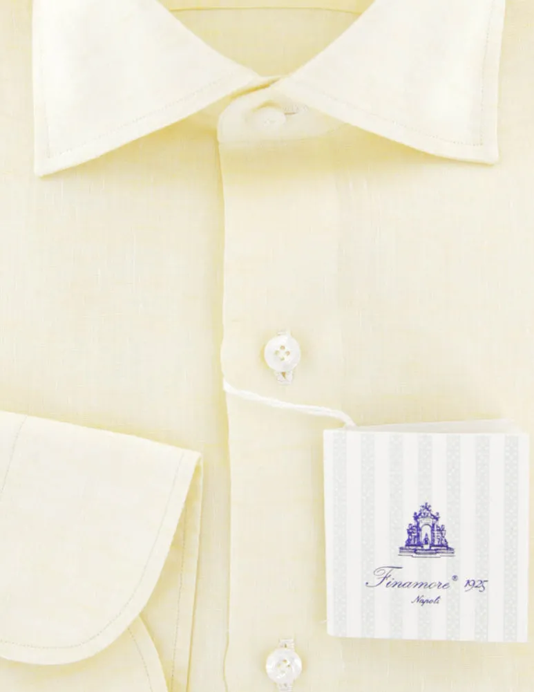 Finamore Napoli Yellow Shirt - Slim