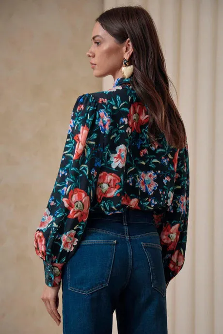 FINLEY BLOUSE - HOLIDAY FLORAL