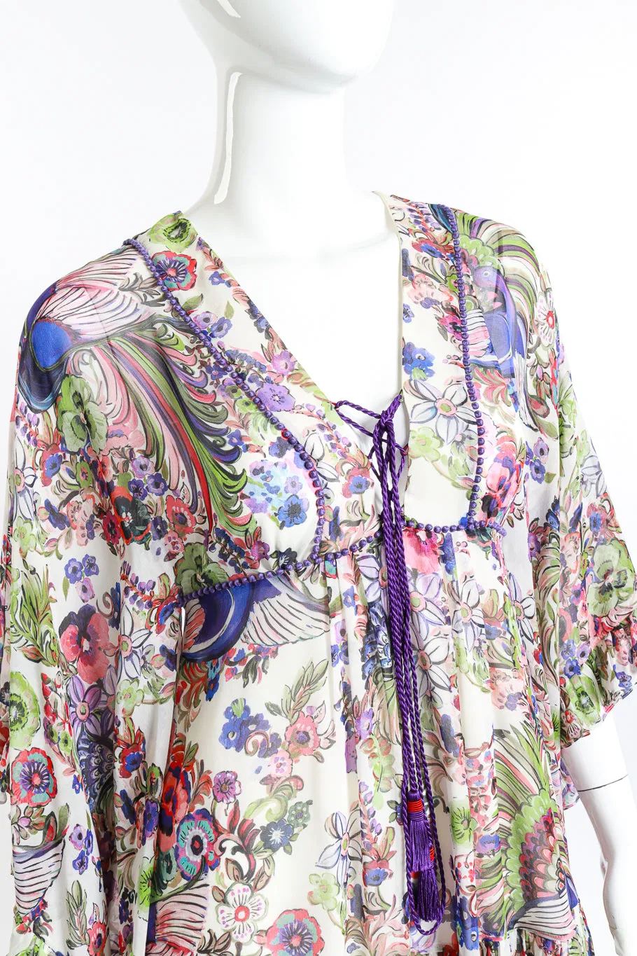 Floral Bell Sleeve Peasant Dress
