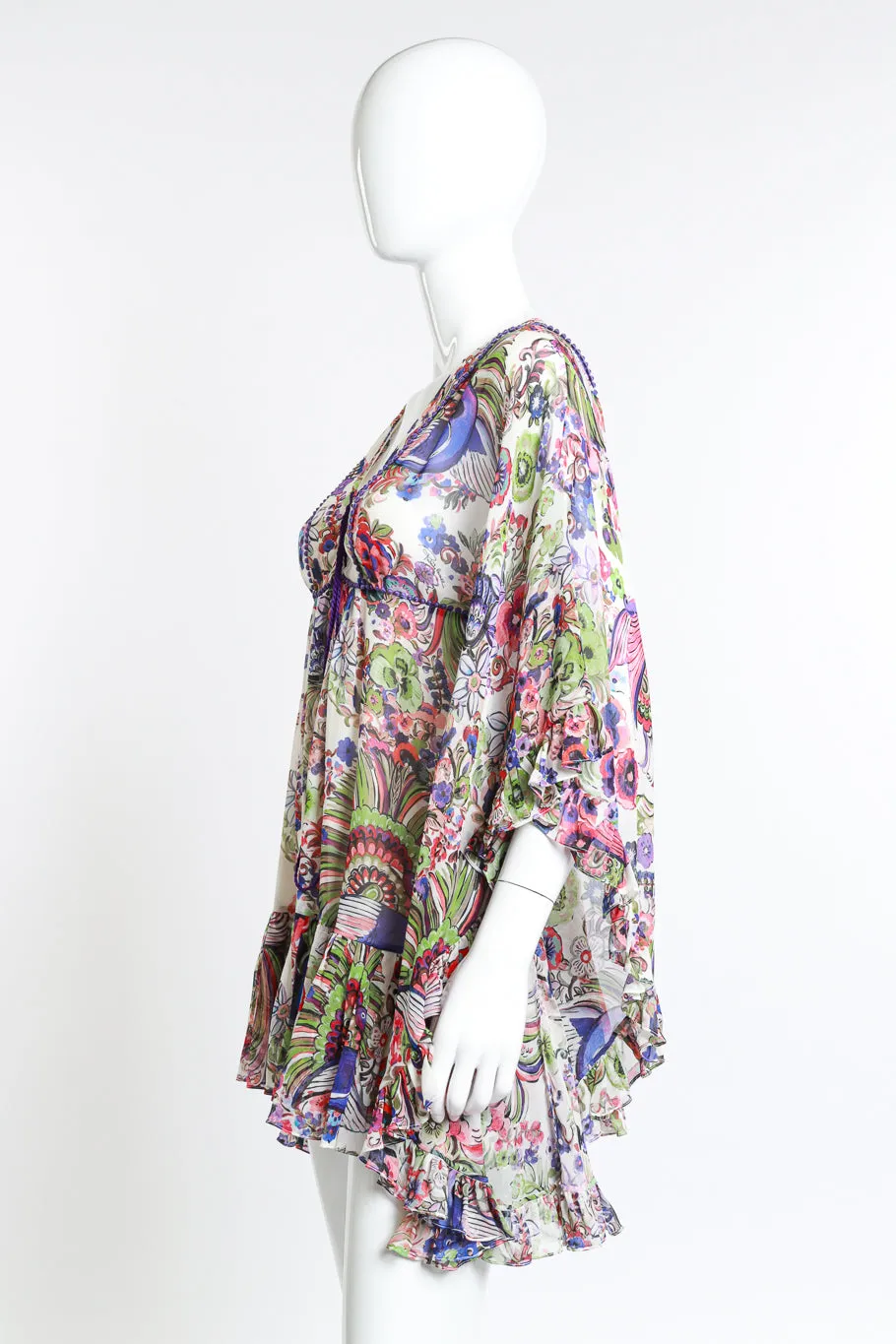 Floral Bell Sleeve Peasant Dress