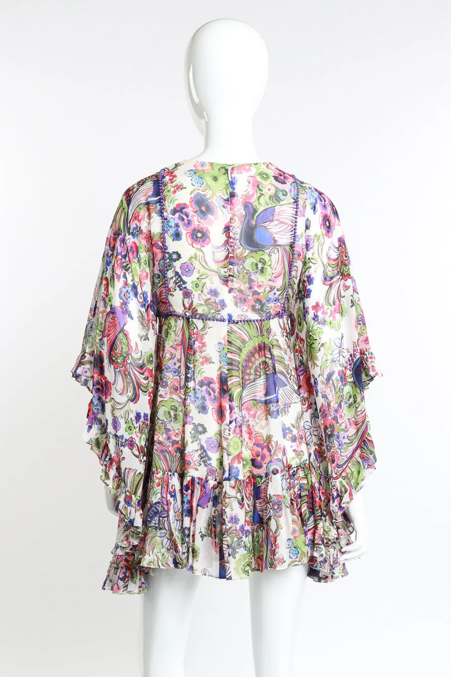 Floral Bell Sleeve Peasant Dress