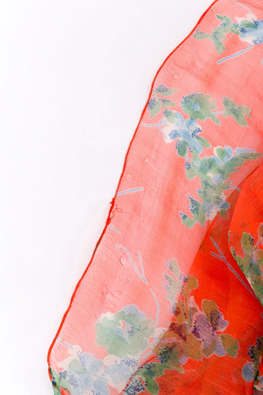 Floral Chiffon Dress, Slip & Shawl Set