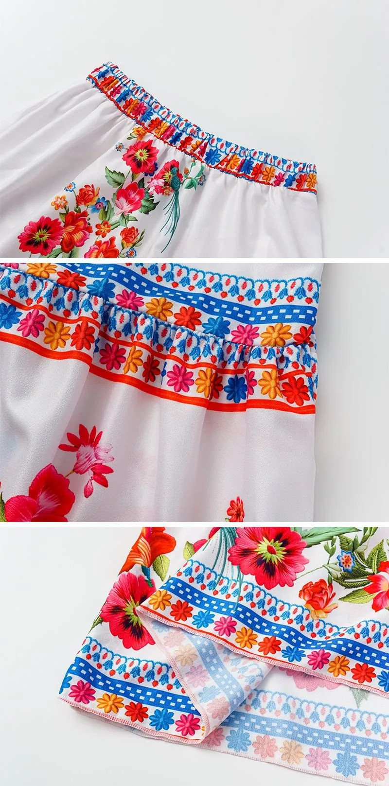 Floral printed ruffled one-piece And Sarong Swimsuit Set - As shown / S