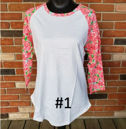 Floral Raglan Shirts