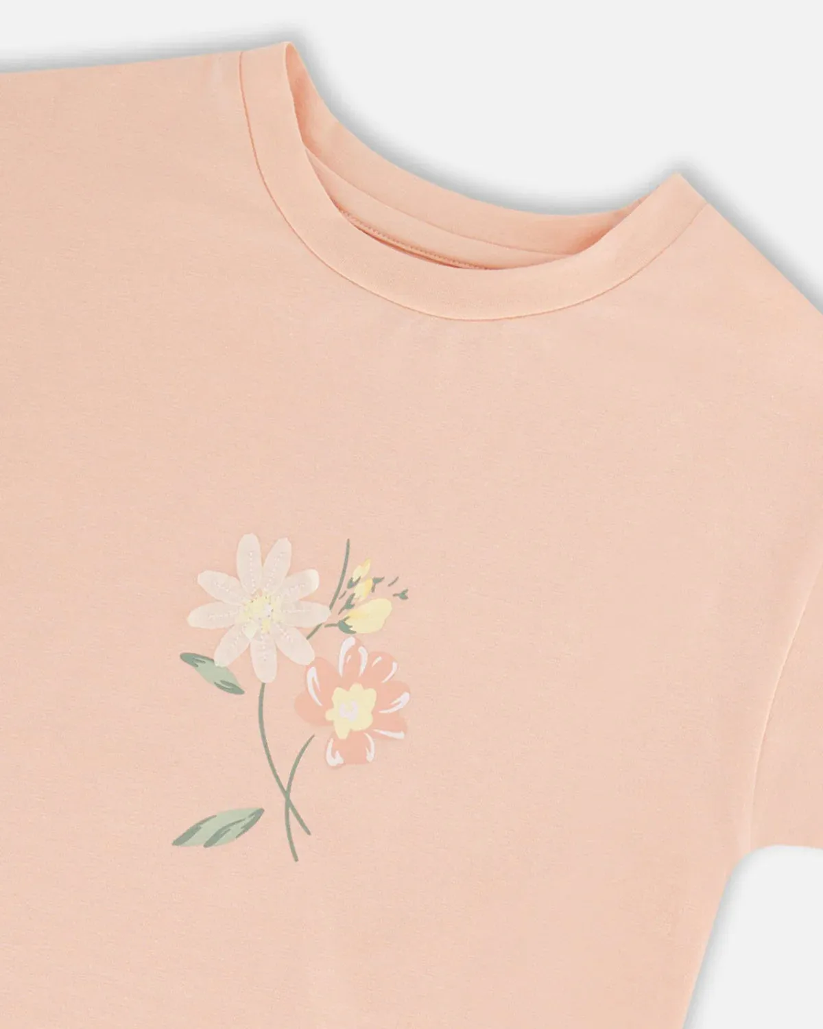 Flower Frill Sleeve Top/Deux Par Deux