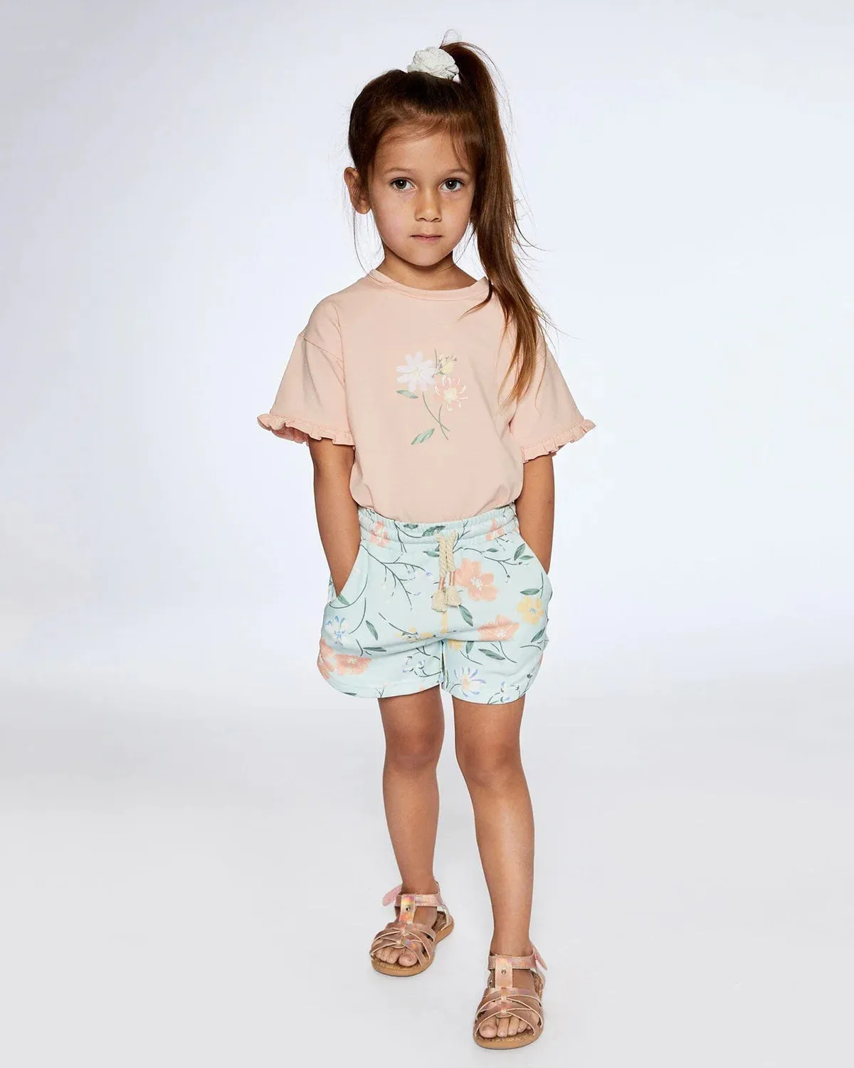 Flower Frill Sleeve Top/Deux Par Deux
