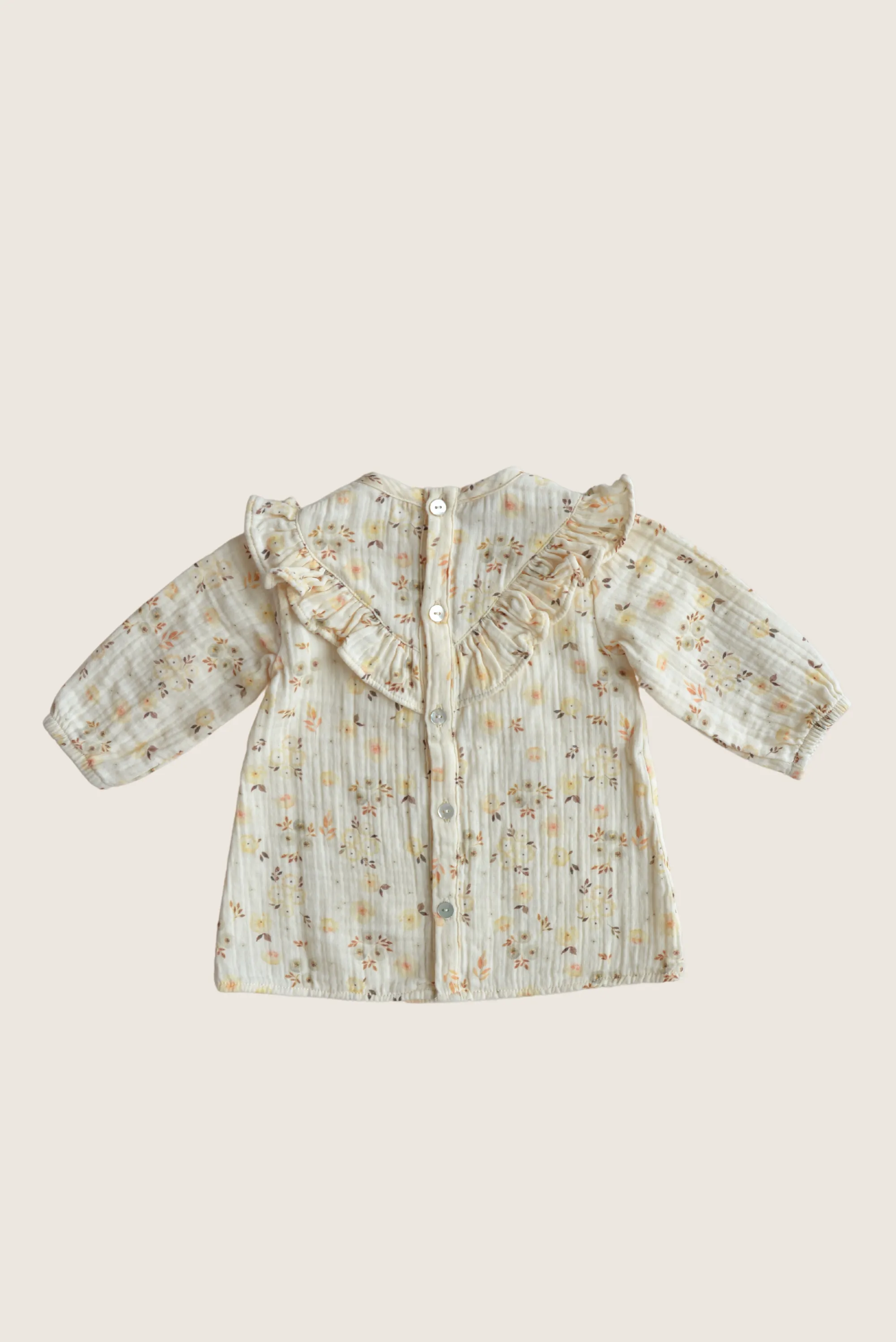 Flower Printed Muslin Blouse