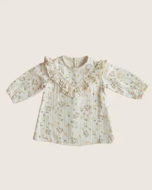 Flower Printed Muslin Blouse