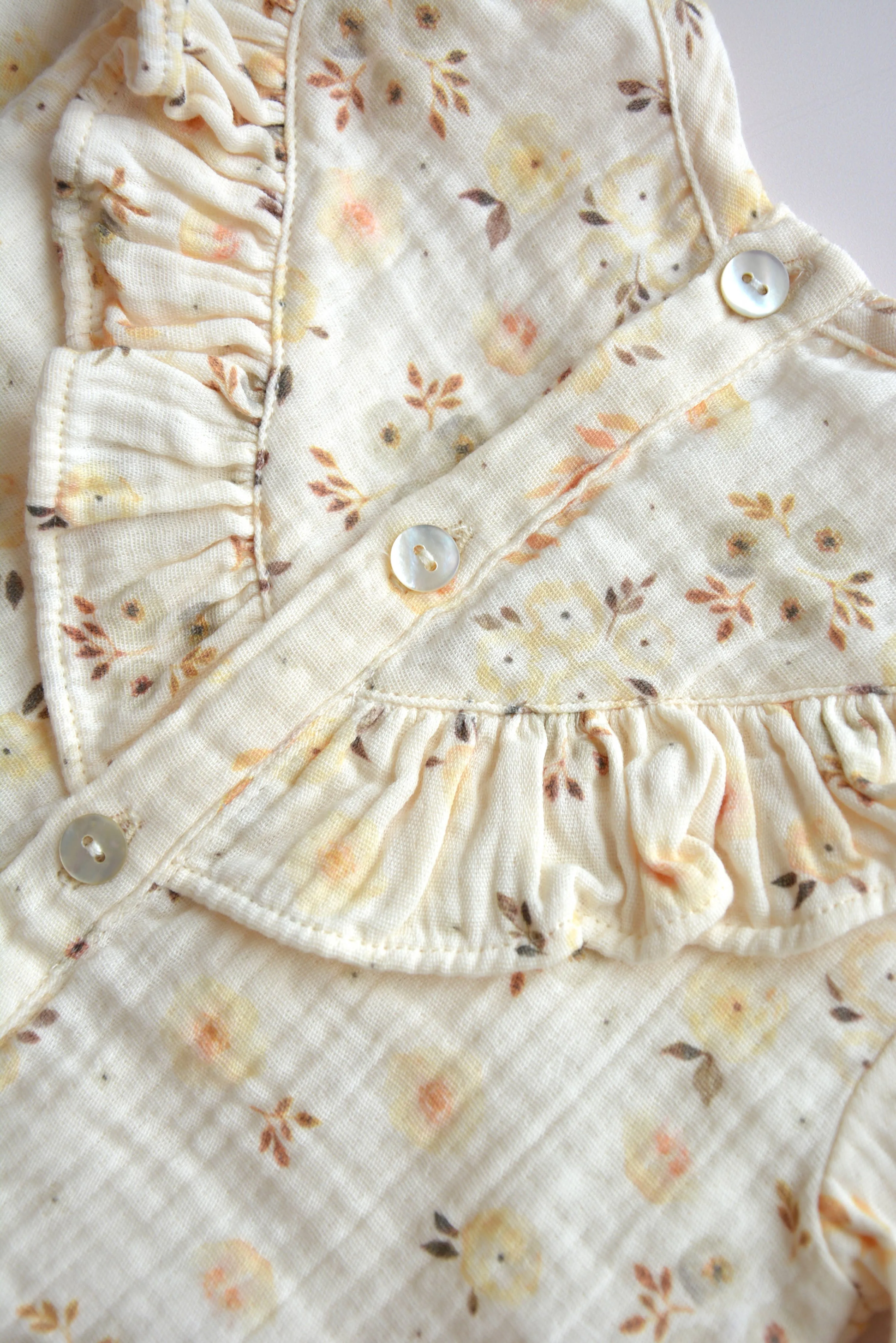 Flower Printed Muslin Blouse
