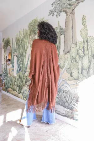 Frayed Knit Ruana - 6 colors