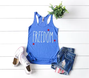 Freedom Tank | 4th Of July Tank | 4th Of July Shirt | Women's Fitting Racer Tank Shirt
