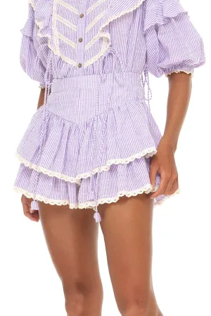 Gabriella Shorts Seersucker Prune