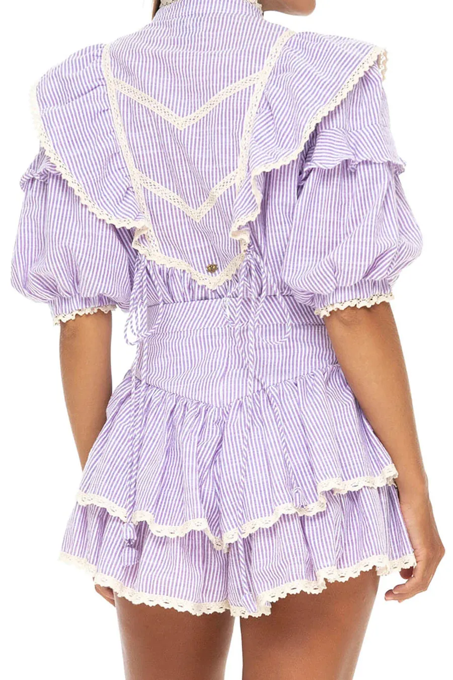 Gabriella Shorts Seersucker Prune