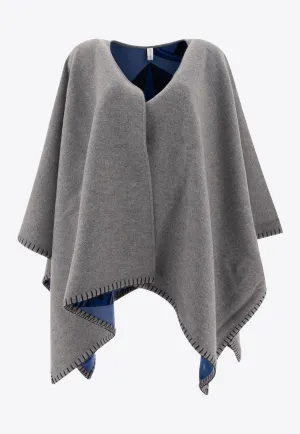 Geometrical Renaissance-Print Reversible Cape