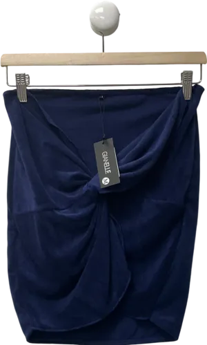 Gianelle Navy Blue Ruched Skirt UK M