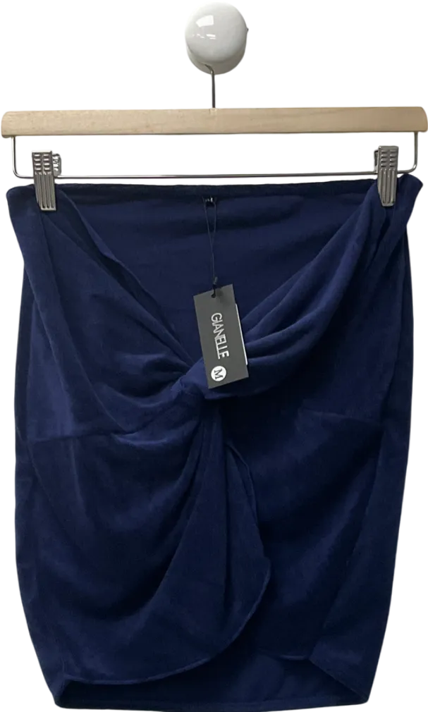 Gianelle Navy Blue Ruched Skirt UK M