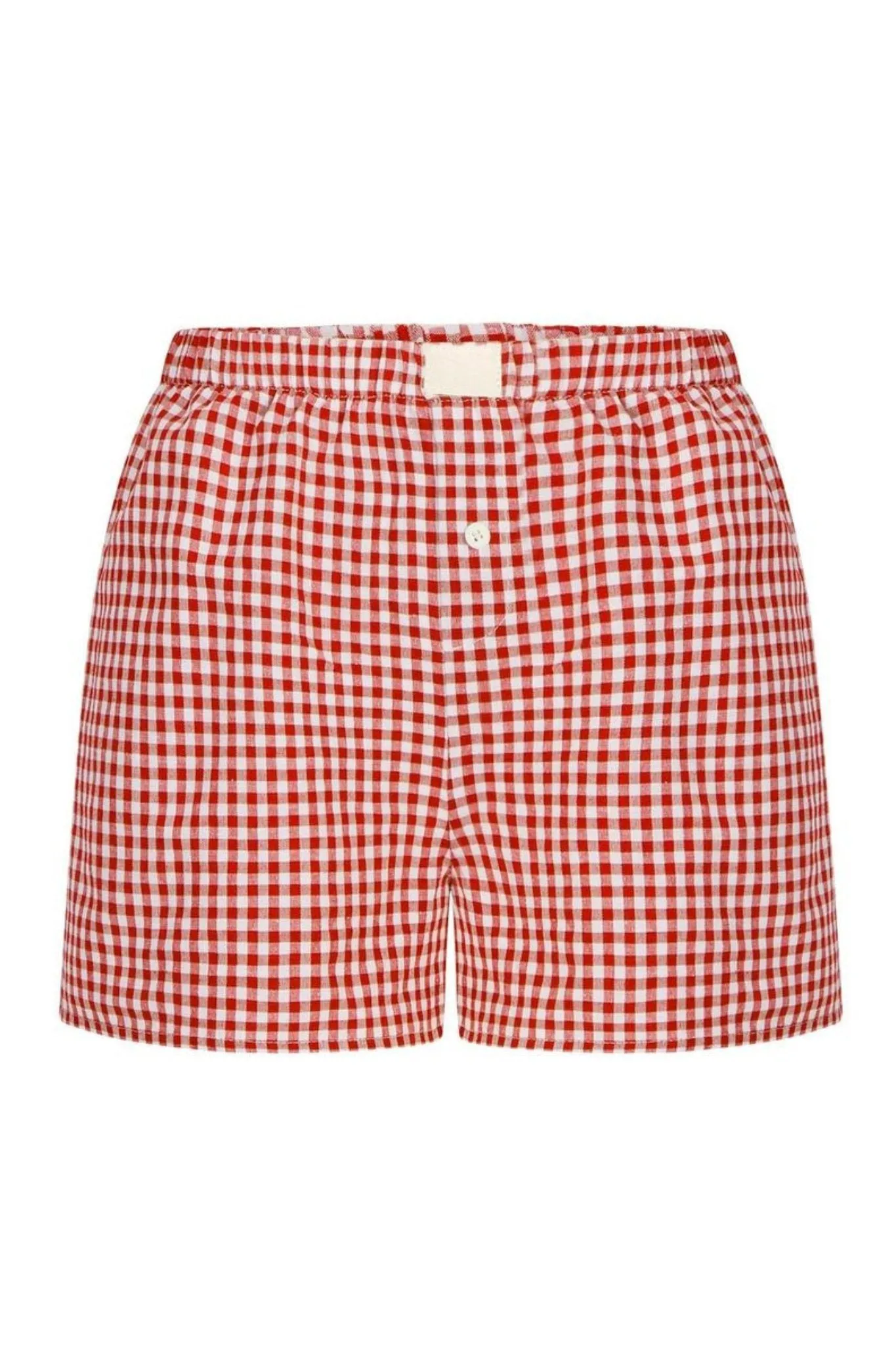 Gingham Boxer Shorts in Red
