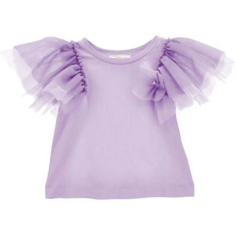 Girls Purple Tulle T-shirt