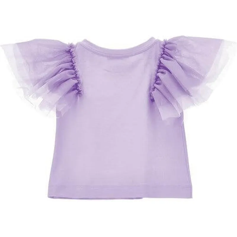 Girls Purple Tulle T-shirt