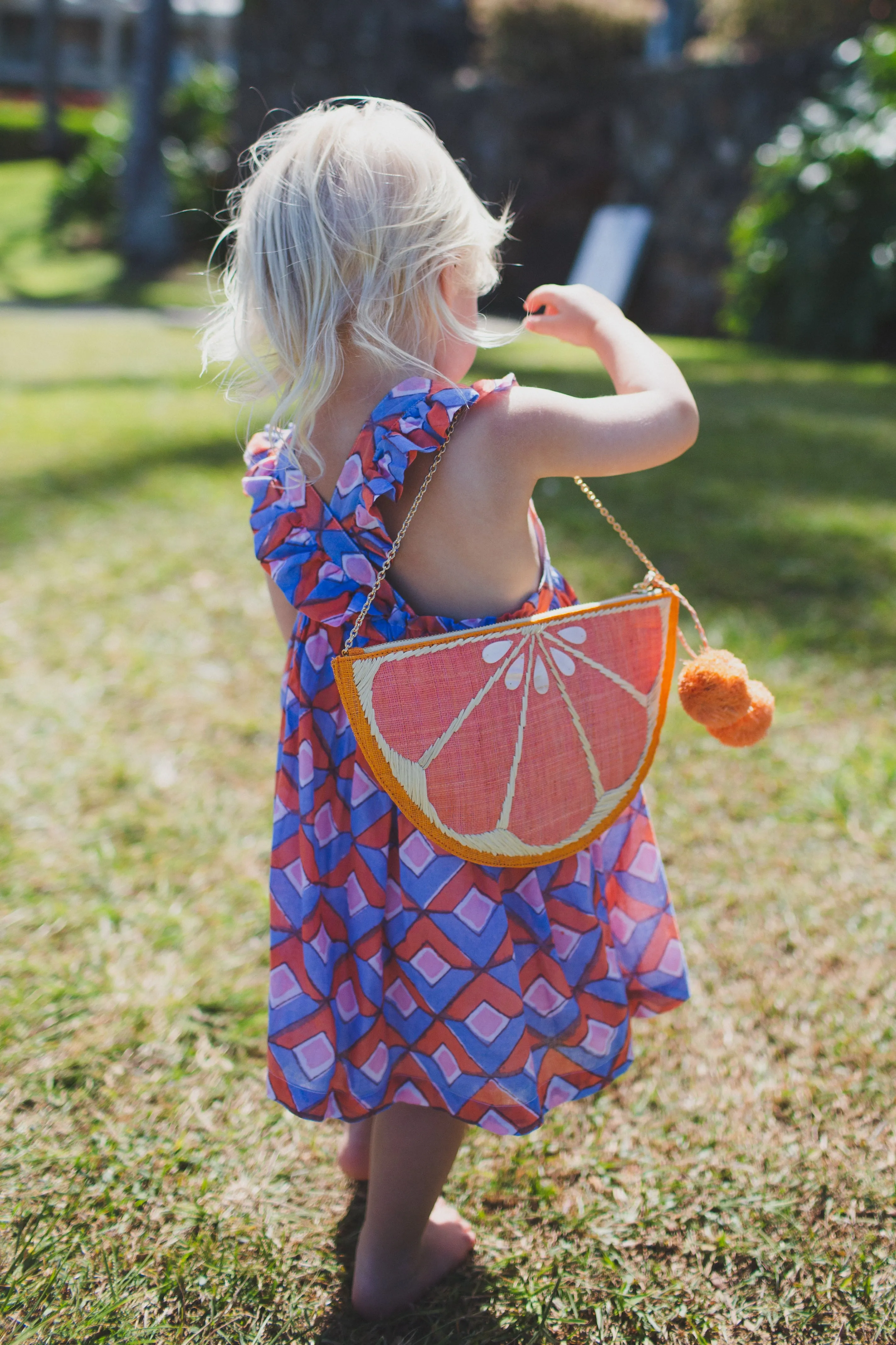 Girl's Ruffle Cross-Back Dress