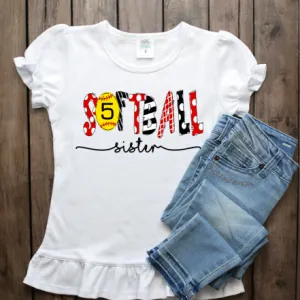 Girls Short Sleeve Ruffle Tee