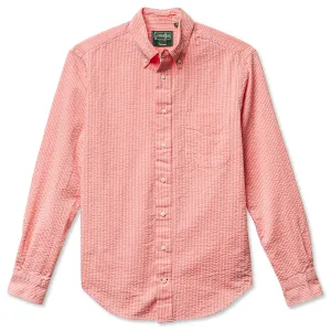GITMAN VINTAGE - RED TONAL SEERSUCKER SHIRT
