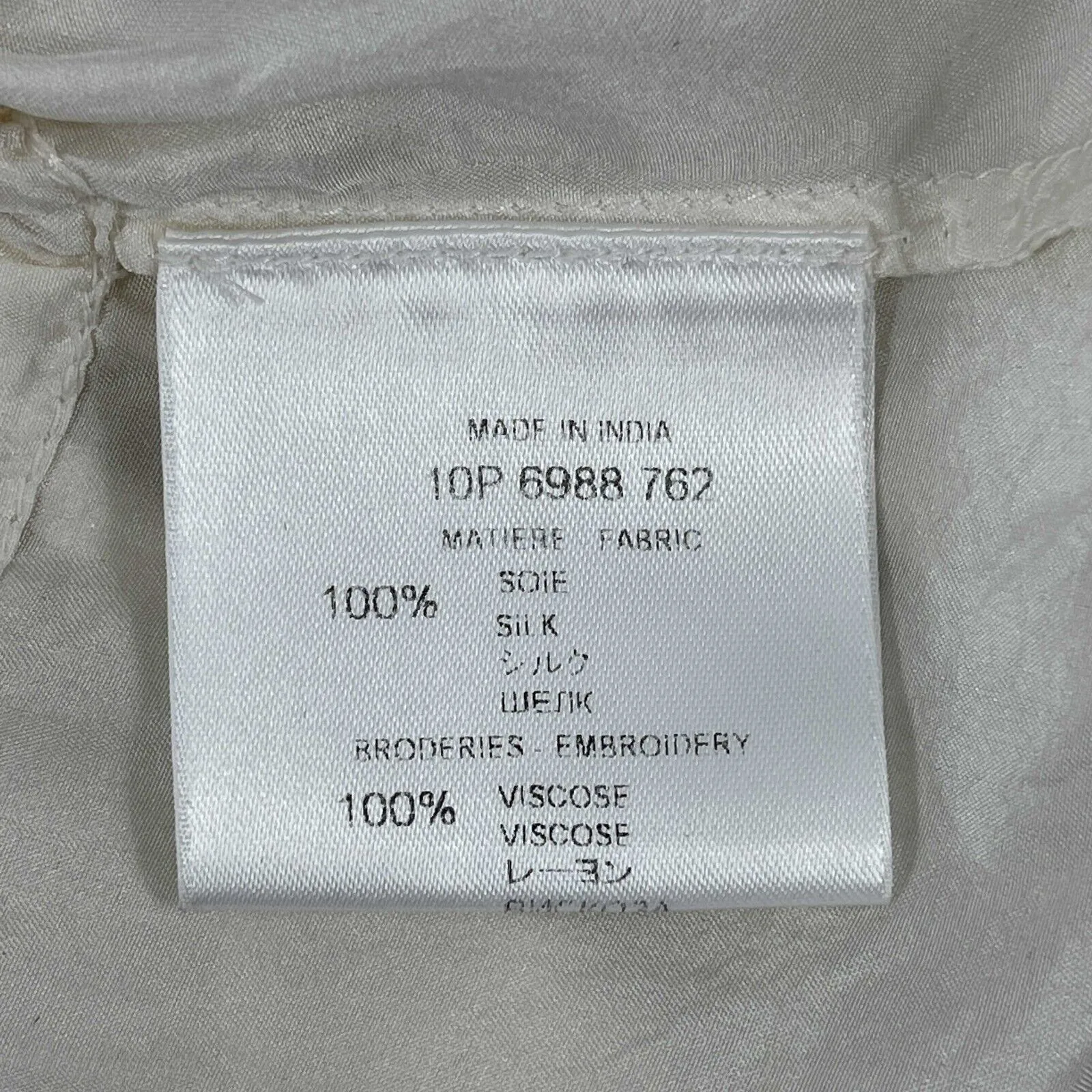 Givenchy - Pristine - Jaw String Ruffle Silk Blouse - Ivory Top - 36 US S