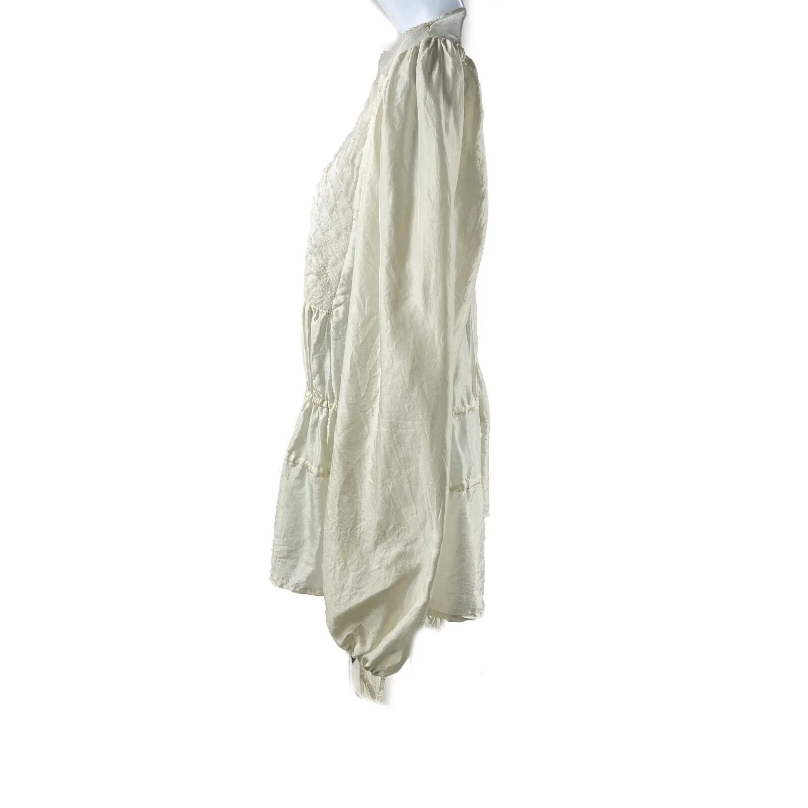 Givenchy - Pristine - Jaw String Ruffle Silk Blouse - Ivory Top - 36 US S