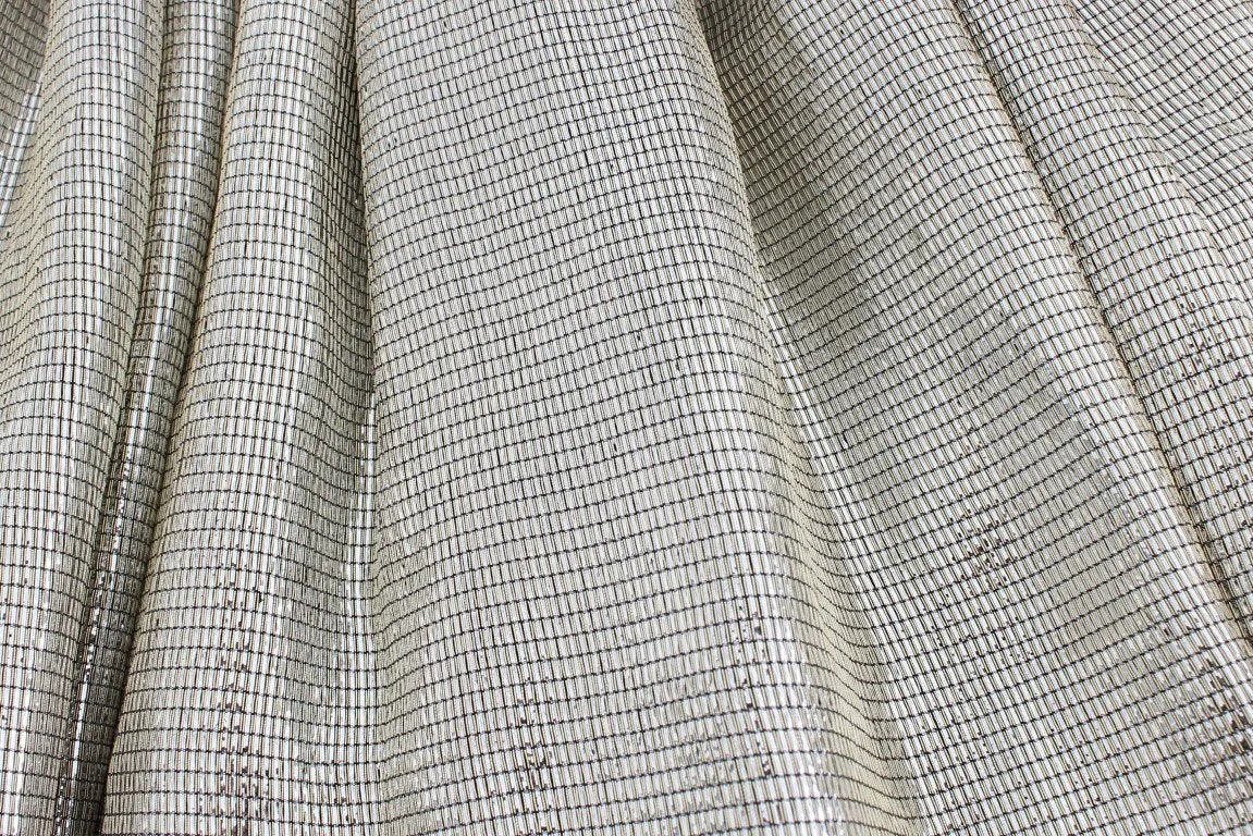 Gold Metallic Pleated Skirt