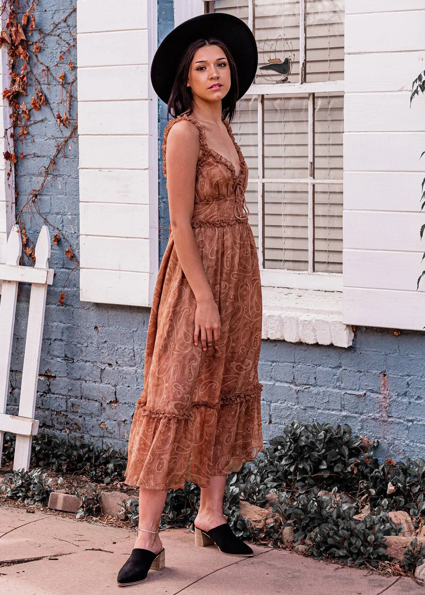 Good Karma Printed Chiffon Midi Dress