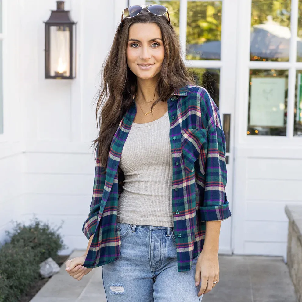 Grace & Lace Soft Brushed Spring Plaid - Jewel Plaid