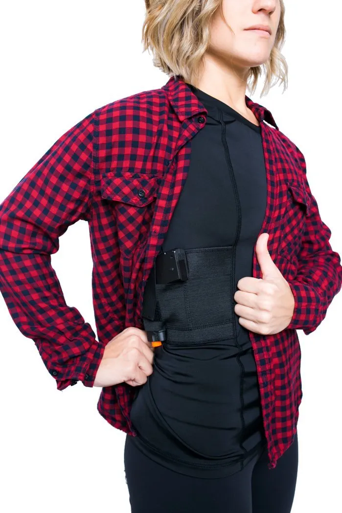 Graystone Holster Shirt Concealed Carry Clothing for Women V Neck - Easy Reach Gun Concealment Compression CCW Tactical Clothes…