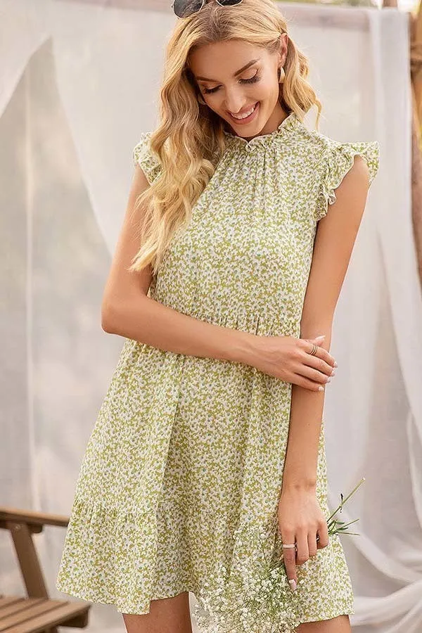 Green Floral Mini