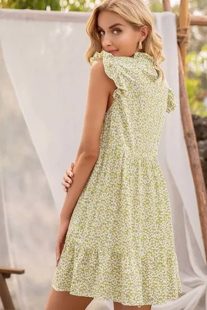 Green Floral Mini