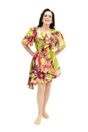 Green Floral Print Dress