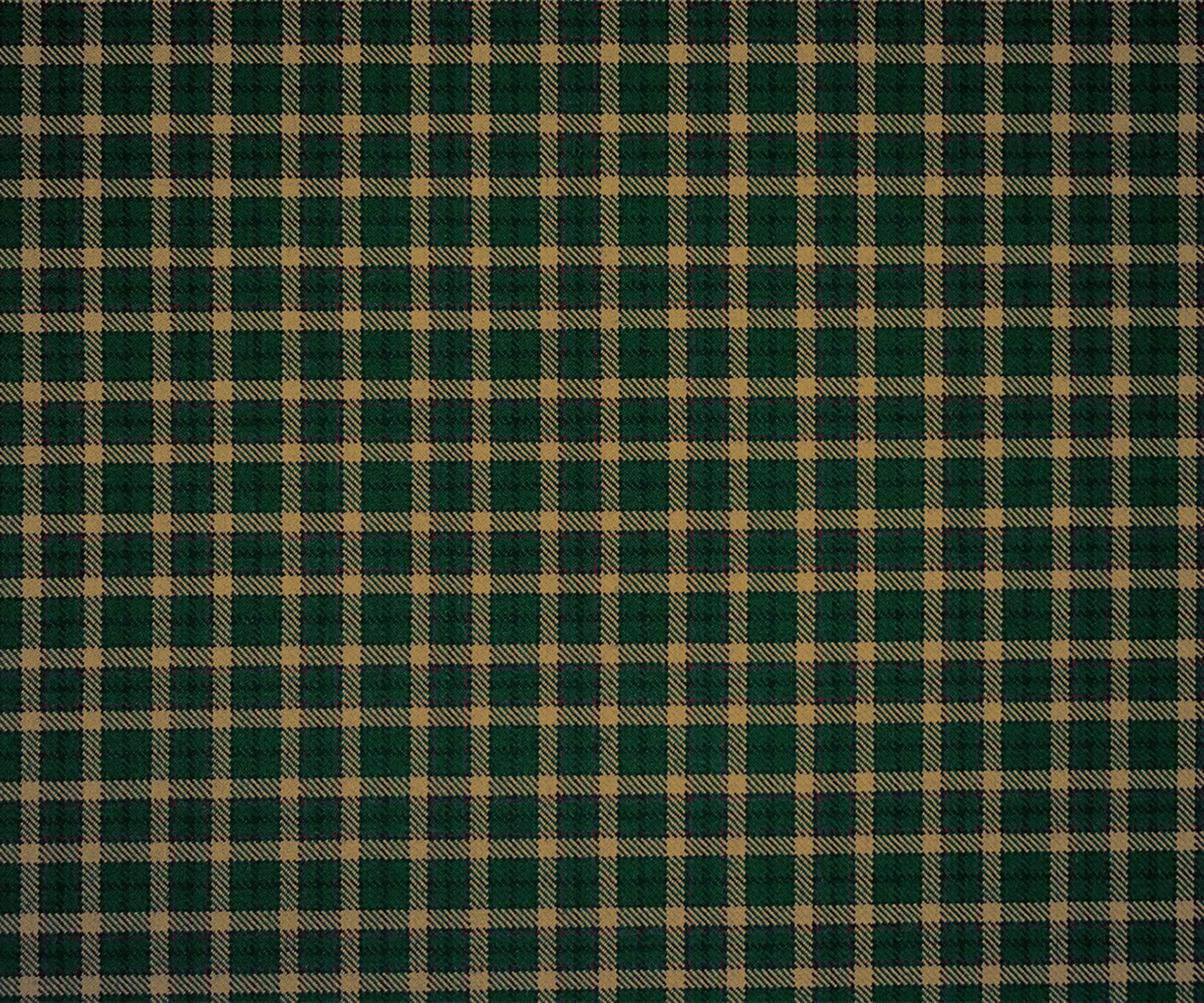 Green-Light Brown-Multi  Poly Wool Plaid Check Twill Woven Suiting Fabric