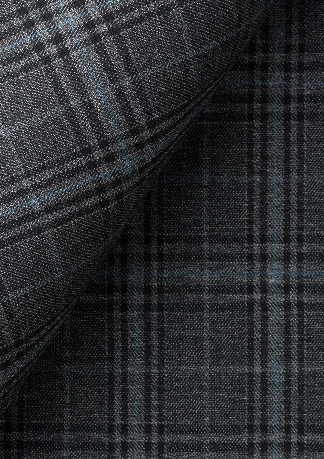 Grey Two-Tone Plaid Pants