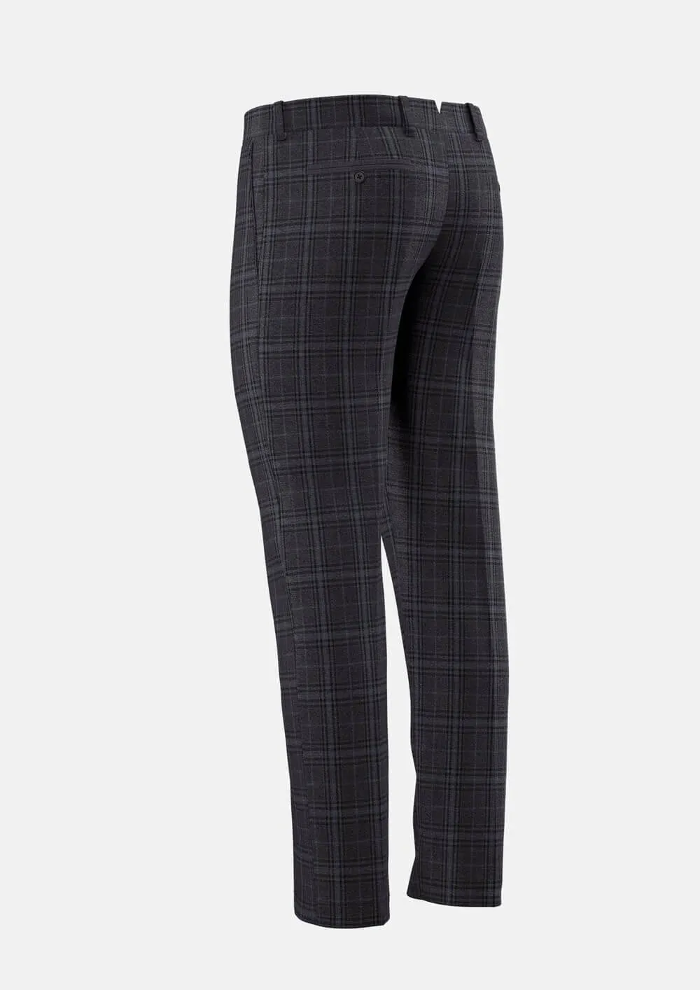 Grey Two-Tone Plaid Pants