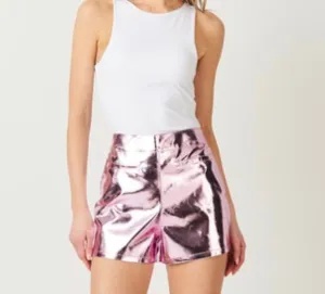 GSM Pink Metallic Shorts
