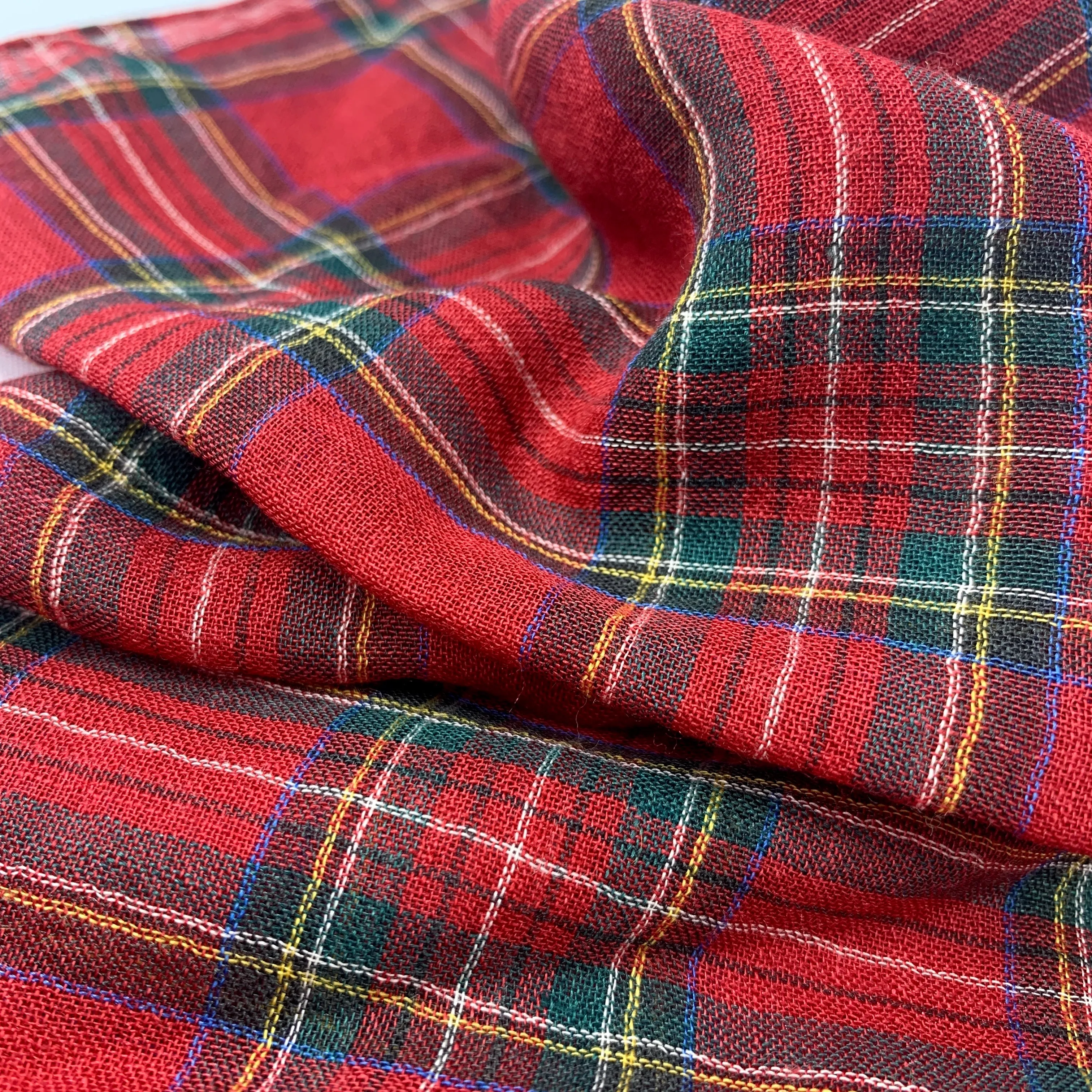 Gucci Plaid Tartan Pocket Square in Red